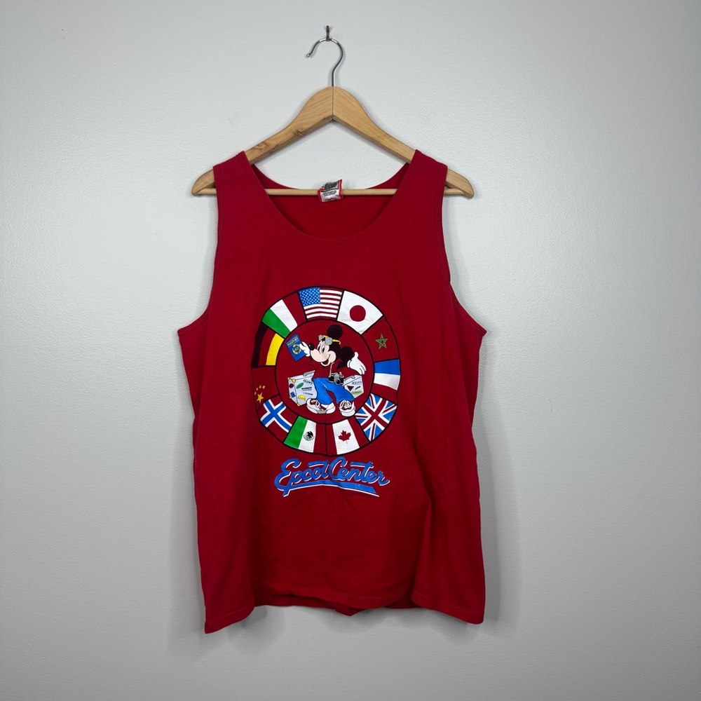 Disney Designs Vintage Mickey Mouse Epcot Tank Top Muscle Shirt XL